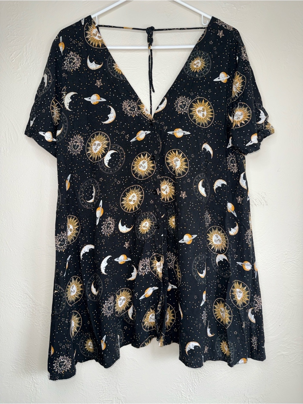 Motel Celestial Sun Moon Mini Dress Size S‎